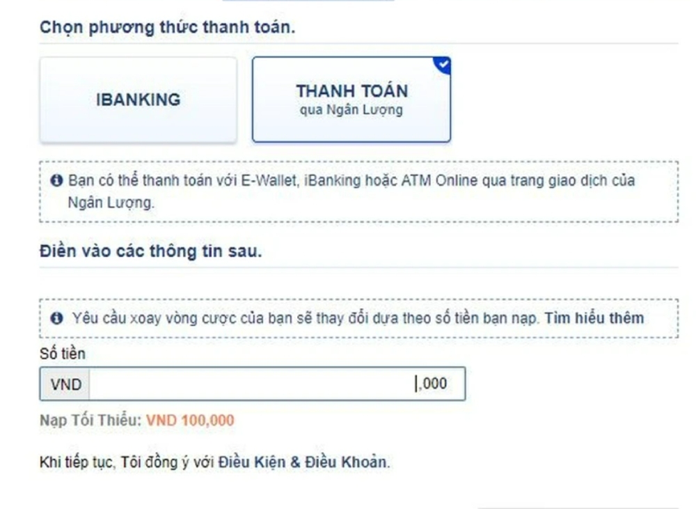 Nạp tiền Sbobet đơn giản với quy trình dễ dàng