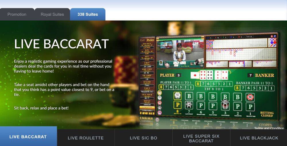Casino trực tuyến Sbobet 1 Các trò chơi phổ biến tại sảnh live casino Sbobet